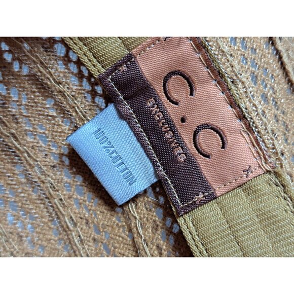 C.C. Exclusive Women's Crochet Hat Packable Tan Cotton One Size Summer Travel - Picture 4 of 8